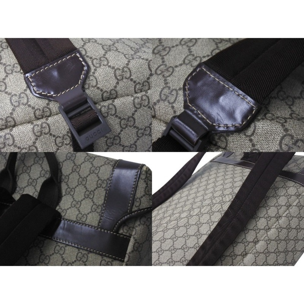 Gucci Tan Coated Canvas Beige GG Backpack Supreme Brown Interlocking GG - Picture 8 of 10